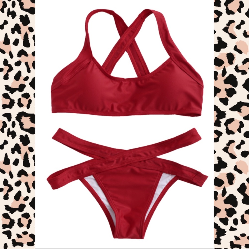 Red Cut Out Bikini